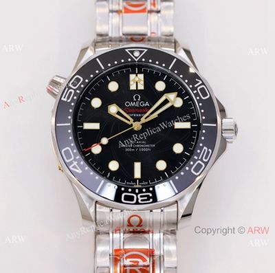 OR Factory Replica Omega Diver 300m James Bond 8806 Black Watch NO Date Watch